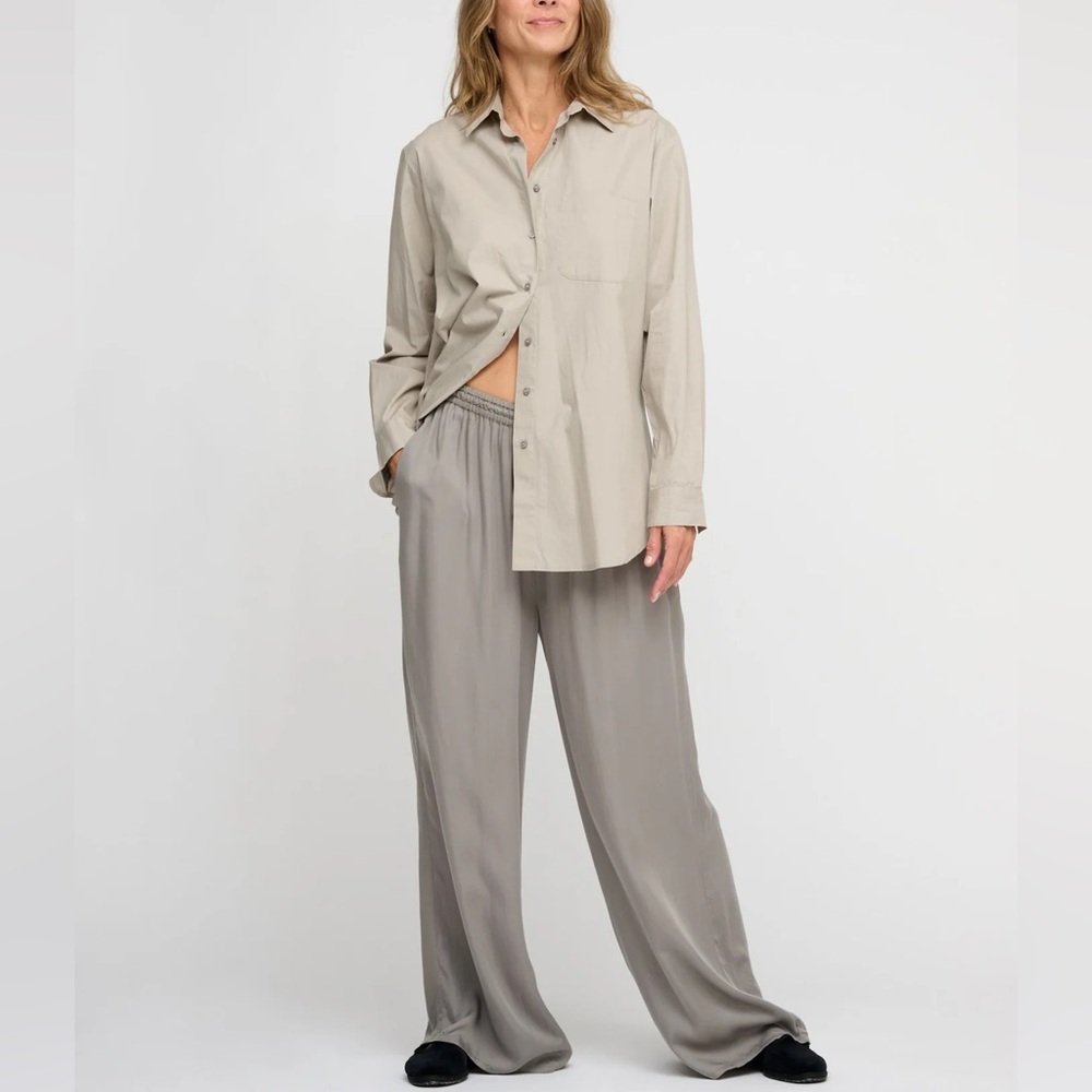 NWT Moshi Moshi Mind Womens Sea Pants Silky Loose Wide Leg Drawstring Large